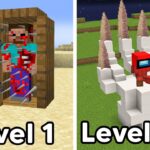 Scary Minecraft Build Hacks From Level 1 to Level 100 - Gameplay, Kingdom Kids Zone, Minecraft - EYstreem