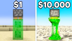 $1 vs $100,000 Minecraft - Gameplay, Kingdom Kids Zone, Minecraft - EYstreem