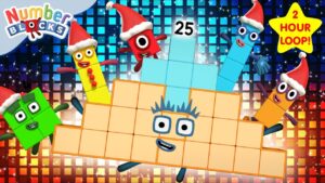 How Many Sleeps 'til Christmas | 2 HOUR LOOP | Learn to Count with this catchy maths song for kids! - Kingdom Kids Zone, Little Learners - Numberblocks