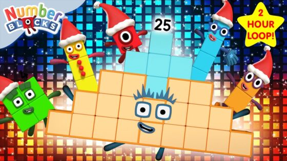 How Many Sleeps 'til Christmas | 2 HOUR LOOP | Learn to Count with this catchy maths song for kids! - Kingdom Kids Zone, Little Learners - Numberblocks