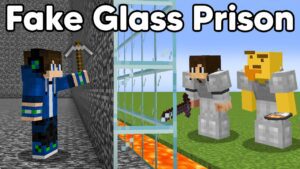 This ONE WAY Glass Prison Took 34 Hours To Escape… - Gameplay, Kingdom Kids Zone, Minecraft - EYstreem