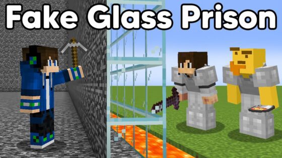 This ONE WAY Glass Prison Took 34 Hours To Escape… - Gameplay, Kingdom Kids Zone, Minecraft - EYstreem