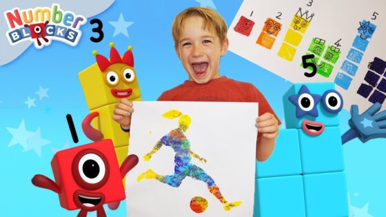 Sporty Stampolines Art Make for Kids | Crafts for Kids | Learn to Count 123 | @Numberblocks - Kingdom Kids Zone, Little Learners - Numberblocks