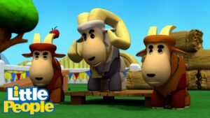 Little People | Ep 19 | Bully Goat Gruff // Working Together is Way Better - Kids TV Series, Kingdom Kids Zone - Little People - Fisher Price
