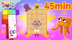 Counting Level 3 | Numberblocks 45 Minute Compilation | 123 – Numbers Cartoon For Kids - Kingdom Kids Zone, Little Learners - Numberblocks