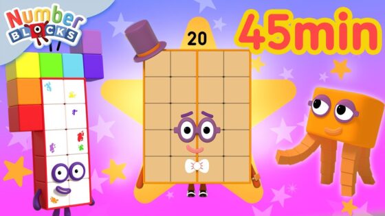 Counting Level 3 | Numberblocks 45 Minute Compilation | 123 – Numbers Cartoon For Kids - Kingdom Kids Zone, Little Learners - Numberblocks