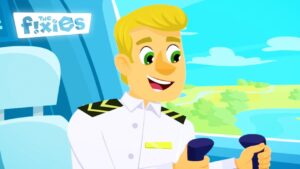 Helicopter Training! | The Fixies | Animation for Kids - Kingdom Kids Zone, Little Learners - The Fixies