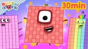 Counting Level 4 | Numberblocks 30 Minute Compilation | Counting to 1000000 - Kingdom Kids Zone, Little Learners - Numberblocks