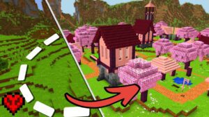 I built Minecraft's FIRST Cherry Village! - Gameplay, Kingdom Kids Zone, Minecraft - CringyGull