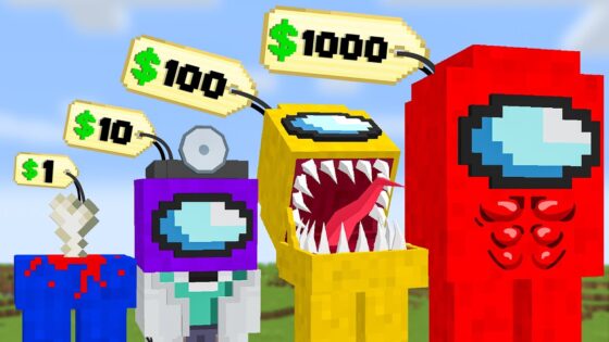 Minecraft, but I Can Hire AMONG US… - Gameplay, Kingdom Kids Zone, Minecraft - EYstreem