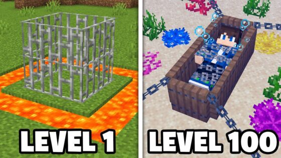 Minecraft Prison Escapes From Level 1 to Level 100 - Gameplay, Kingdom Kids Zone, Minecraft - EYstreem