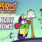 Thumbnail for Larva: The Cartoon Adventures, showing two bugs in capes with the bold title 'THE ANGRY EYEBROWS'.