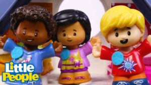 Little People Toys! | Cleaning Competition - Kids TV Series, Kingdom Kids Zone - Little People - Fisher Price