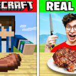 I Tried Eating Every Minecraft Food in Real Life! - Gameplay, Kingdom Kids Zone, Minecraft - EYstreem