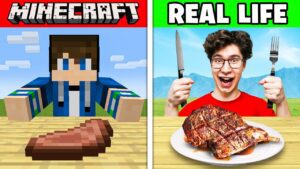 I Tried Eating Every Minecraft Food in Real Life! - Gameplay, Kingdom Kids Zone, Minecraft - EYstreem
