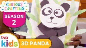 CURIOUS CRAFTING🖍✂️ 3D Panda Bear 🐼 Season 2 Fun Arts & Crafts For Kids | TVOkids - Kingdom Kids Zone, Little Learners - TVOkids Preschool