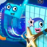 ☁️👐 Sky High Fives and Timetables | Learn to Count with Sing-along Songs! 🎵🔢 @Numberblocks - Kingdom Kids Zone, Little Learners - Numberblocks