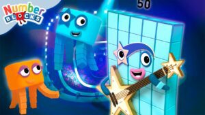 ☁️👐 Sky High Fives and Timetables | Learn to Count with Sing-along Songs! 🎵🔢 @Numberblocks​ - Kingdom Kids Zone, Little Learners - Numberblocks