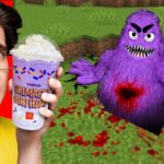 I Scared My Friend as Grimace Shake in Minecraft - Gameplay, Kingdom Kids Zone, Minecraft - EYstreem