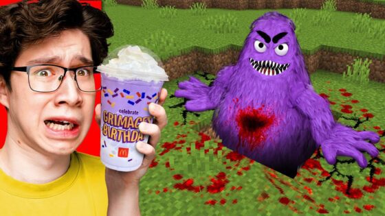 I Scared My Friend as Grimace Shake in Minecraft - Gameplay, Kingdom Kids Zone, Minecraft - EYstreem