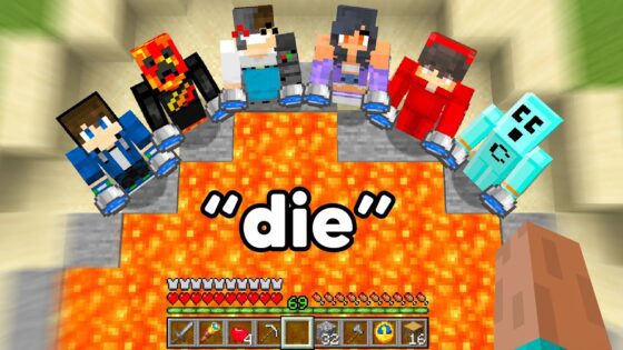 Minecraft, But If You DIE my Friends Lose… - Gameplay, Kingdom Kids Zone, Minecraft - EYstreem