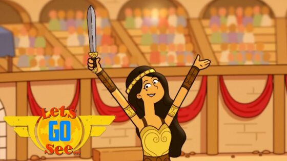 The Great Gladiator Chase! | Full Episode | Cartoons for Kids | @LetsGoSee - Kingdom Kids Zone, Little Learners - Let's Go See