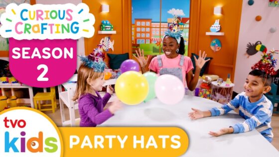 CURIOUS CRAFTING🖍✂️ Party Hats 🎉 Season 2 Fun Arts & Crafts For Kids | TVOkids - Kingdom Kids Zone, Little Learners - TVOkids Preschool