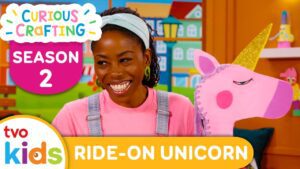 CURIOUS CRAFTING🖍✂️ Unicorn Hobby Horse 🦄 Season 2 Fun Arts & Crafts For Kids | TVOkids - Kingdom Kids Zone, Little Learners - TVOkids Preschool