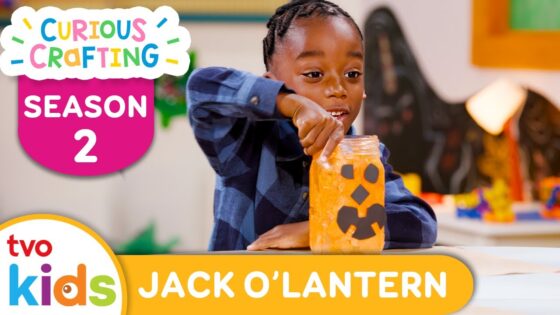 CURIOUS CRAFTING🖍✂️ Mason Jar Jack O' Lanterns 🎃 Season 2 Fun Arts & Crafts For Kids | TVOkids - Kingdom Kids Zone, Little Learners - TVOkids Preschool