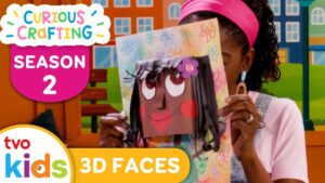 CURIOUS CRAFTING🖍✂️ 3D Self Portrait 🎨 Season 2 Fun Arts & Crafts For Kids | TVOkids - Kingdom Kids Zone, Little Learners - TVOkids Preschool