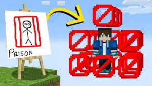 This DRAWING Prison Took 24 Hours to Escape… - Gameplay, Kingdom Kids Zone, Minecraft - EYstreem