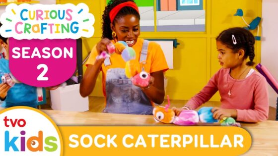 CURIOUS CRAFTING🖍✂️ Sock Caterpillar 🧦 Season 2 Fun Arts & Crafts For Kids | TVOkids - Kingdom Kids Zone, Little Learners - TVOkids Preschool