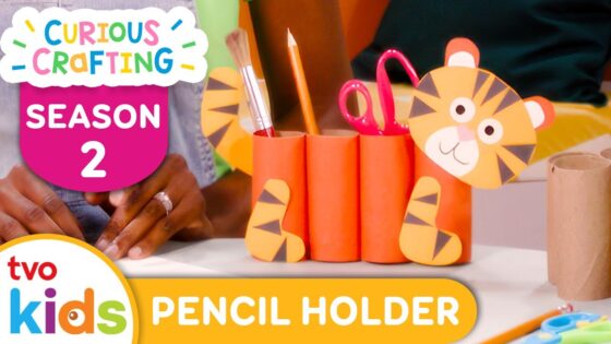 CURIOUS CRAFTING🖍✂️ Tiger Pencil Holder 🐯 Season 2 Fun Arts & Crafts For Kids | TVOkids - Kingdom Kids Zone, Little Learners - TVOkids Preschool