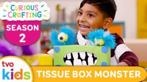 CURIOUS CRAFTING🖍✂️ Tissue Box Monster 👾 Season 2 Fun Arts & Crafts For Kids | TVOkids - Kingdom Kids Zone, Little Learners - TVOkids Preschool