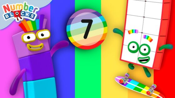 Rainbow Senens Club! 🌈 | Maths for Kids | Learn to count – 123 | Numberblock - Kingdom Kids Zone, Little Learners - Numberblocks