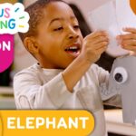 CURIOUS CRAFTING🖍✂️ Cardboard Elephant 🐘 Season 2 Fun Arts & Crafts For Kids | TVOkids - Kingdom Kids Zone, Little Learners - TVOkids Preschool