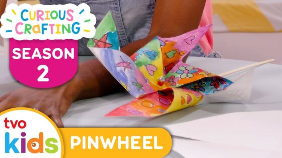 CURIOUS CRAFTING🖍✂️ Pinwheel ❃ Season 2 Fun Arts & Crafts For Kids | TVOkids - Kingdom Kids Zone, Little Learners - TVOkids Preschool