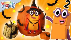 Numberblock Two's Pumpkin Carving Adventure! 🎃 | Halloween DIY Arts & Crafts | Learn to Count - Kingdom Kids Zone, Little Learners - Numberblocks