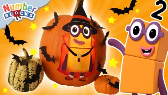 Numberblock Two's Pumpkin Carving Adventure! 🎃 | Halloween DIY Arts & Crafts | Learn to Count - Kingdom Kids Zone, Little Learners - Numberblocks