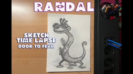 Sketch Time lapse | Randal Monsters University : Door to fear - Kingdom Kids Zone, Shows - The LKIDS Show