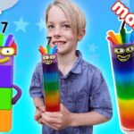 Jellylicious Rainbow Fun DIY: Create Number Seven Jelly 🌈 | Learn to Count | Numberblocks - Kingdom Kids Zone, Little Learners - Numberblocks