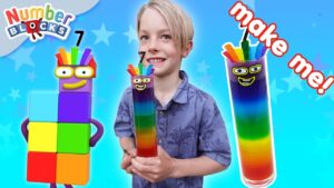 Jellylicious Rainbow Fun DIY: Create Number Seven Jelly 🌈 | Learn to Count | Numberblocks - Kingdom Kids Zone, Little Learners - Numberblocks
