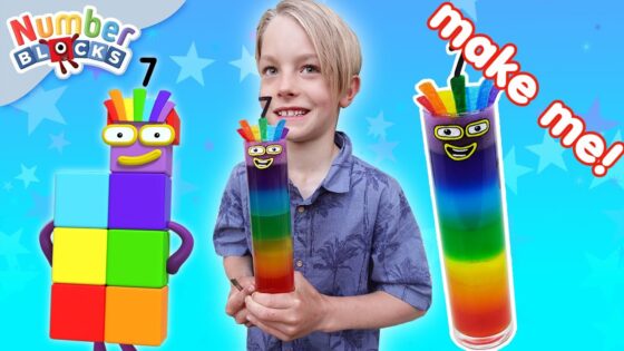 Jellylicious Rainbow Fun DIY: Create Number Seven Jelly 🌈 | Learn to Count | Numberblocks - Kingdom Kids Zone, Little Learners - Numberblocks