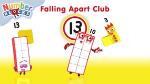 Falling Apart Club | Made of 13's | Maths for Kids | @Numberblocks - Kingdom Kids Zone, Little Learners - Numberblocks