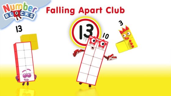 Falling Apart Club | Made of 13's | Maths for Kids | @Numberblocks - Kingdom Kids Zone, Little Learners - Numberblocks
