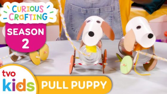 CURIOUS CRAFTING🖍✂️ Pull Puppy 🐶 Season 2 Fun Arts & Crafts For Kids | TVOkids - Kingdom Kids Zone, Little Learners - TVOkids Preschool