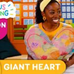 CURIOUS CRAFTING🖍✂️ Giant Paper Heart ❤️ Season 2 Fun Arts & Crafts For Kids | TVOkids - Kingdom Kids Zone, Little Learners - TVOkids Preschool