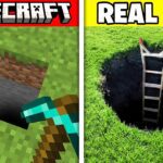 Minecraft, But I Dig Straight Down in REAL LIFE! - Gameplay, Kingdom Kids Zone, Minecraft - EYstreem