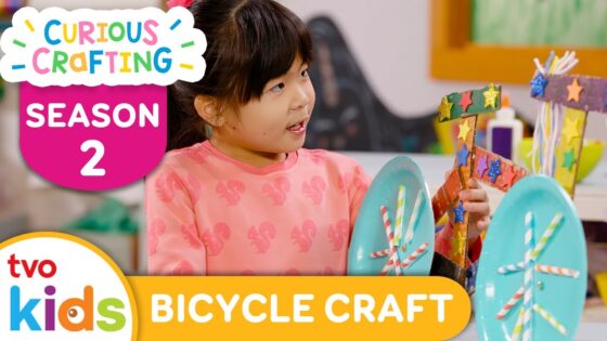 CURIOUS CRAFTING🖍✂️ Cardboard Bicycle 🚲 Season 2 Fun Arts & Crafts For Kids | TVOkids - Kingdom Kids Zone, Little Learners - TVOkids Preschool