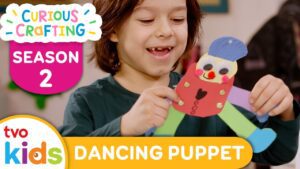 CURIOUS CRAFTING🖍✂️ Dancing Paper Puppet 🕺 Season 2 Fun Arts & Crafts For Kids | TVOkids - Kingdom Kids Zone, Little Learners - TVOkids Preschool